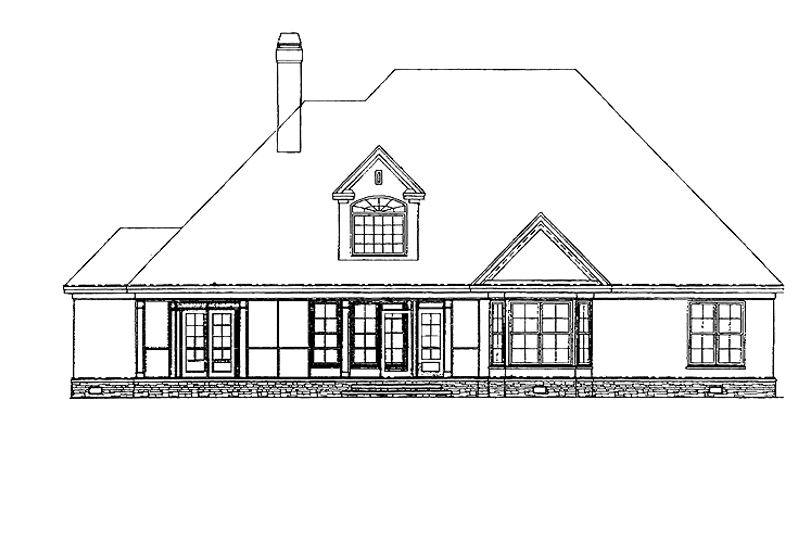 Dream House Plan - Exterior - Rear Elevation 1 for Country House Plan #929-331 - 4 bed, 2.5 bath