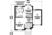 European Style House Plan - 4 Beds 1 Baths 2048 Sq/Ft Plan #25-4712 