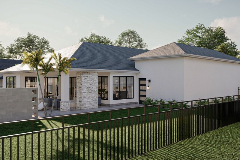 House Blueprint - Exterior - Other Elevation 1 for Mediterranean House Plan #455-620 - 2 bed, 2 bath