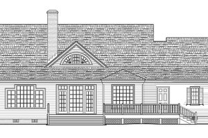 Exterior - Rear Elevation for Country House Plan #137-366 - 4 bed, 3 bath