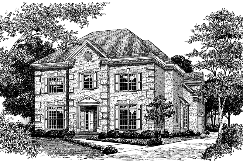 Architectural House Design - Colonial Exterior - Front Elevation Plan #453-331