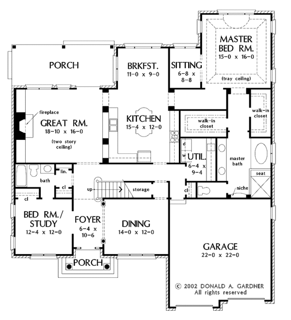 Home Plan - Classical Floor Plan - Main Floor Plan #929-668