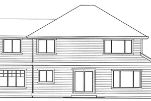 Exterior - Rear Elevation for Craftsman House Plan #132-265 - 3 bed, 2.5 bath