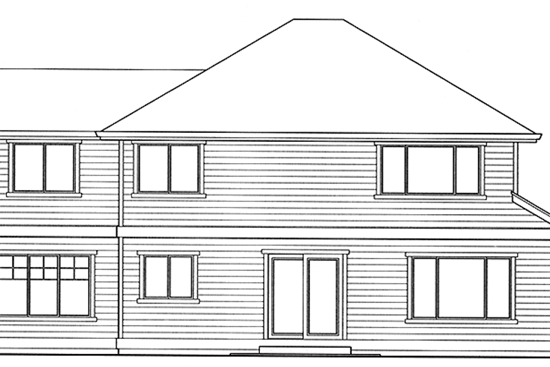 House Plan Design - Exterior - Rear Elevation for Craftsman House Plan #132-265 - 3 bed, 2.5 bath