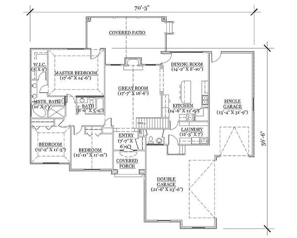 House Plan Design - Traditional Floor Plan - Main Floor Plan #5-246