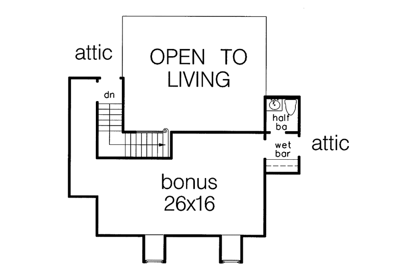Dream House Plan - Floor Plan - Upper Floor for Colonial House Plan #15-390 - 3 bed, 2.5 bath