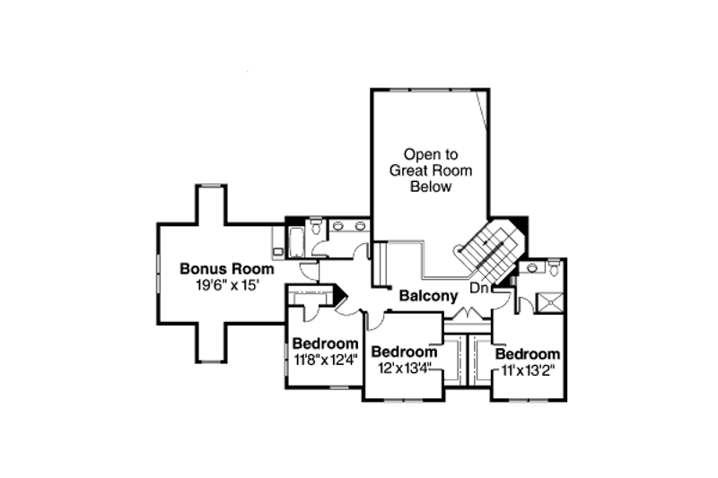 Home Plan - Floor Plan - Upper Floor for Traditional House Plan #124-685 - 4 bed, 3.5 bath