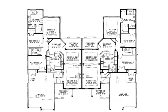 Floor Plan - Main Floor for Country House Plan #17-2787 - 6 bed, 4 bath