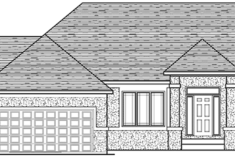 Home Plan - Prairie Exterior - Front Elevation Plan #320-1482