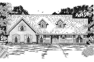 Country Exterior - Front Elevation Plan #42-248