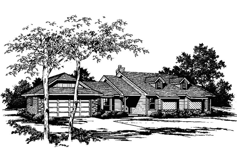 House Blueprint - Contemporary Exterior - Front Elevation Plan #14-268