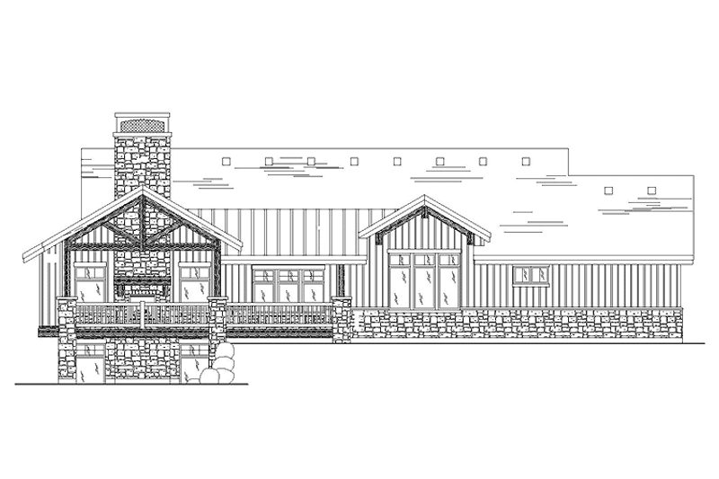 Dream House Plan - Exterior - Rear Elevation for Craftsman House Plan #945-88 - 2 bed, 2.5 bath