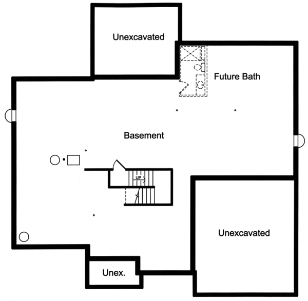 Dream House Plan - Traditional Floor Plan - Lower Floor Plan #46-861