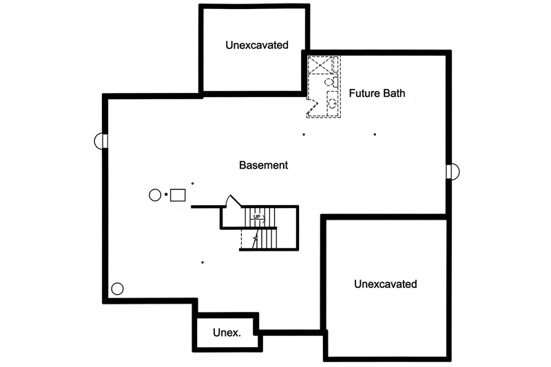Home Plan - Floor Plan - Lower Floor for Traditional House Plan #46-861 - 4 bed, 3.5 bath