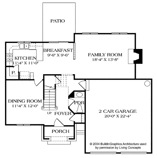 Home Plan - Country Floor Plan - Main Floor Plan #453-441