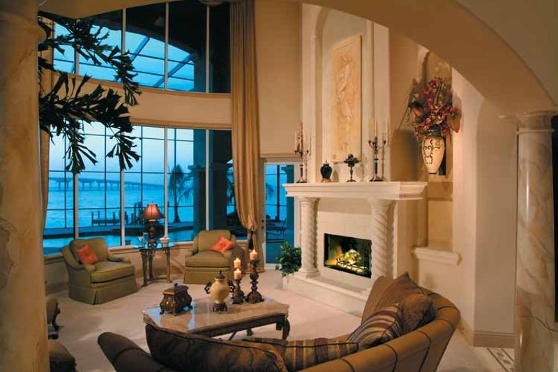 Dream House Plan - Interior - Family Room 1 for Mediterranean House Plan #930-317 - 4 bed, 5 bath