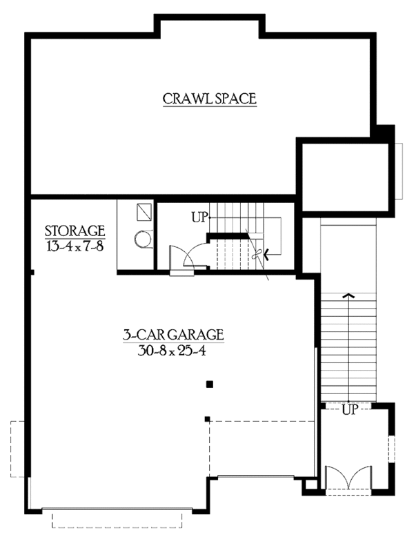 Dream House Plan - Craftsman Floor Plan - Lower Floor Plan #132-245