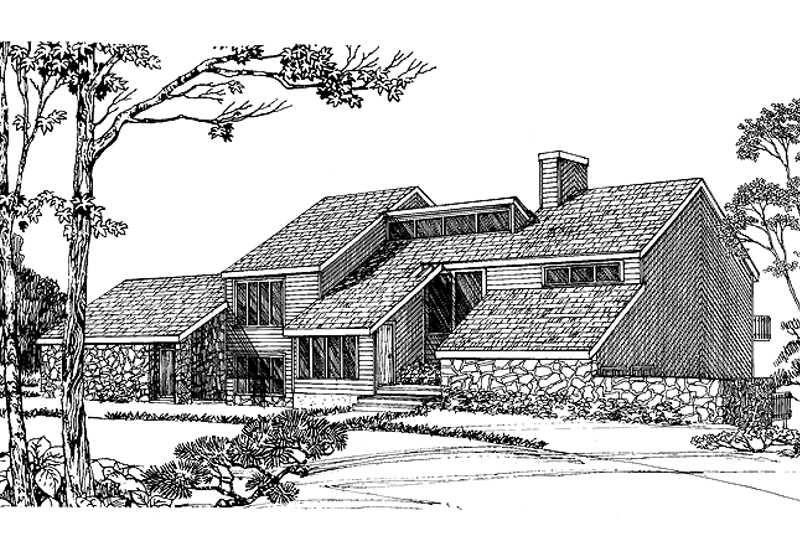 Architectural House Design - Contemporary Exterior - Front Elevation Plan #72-1058