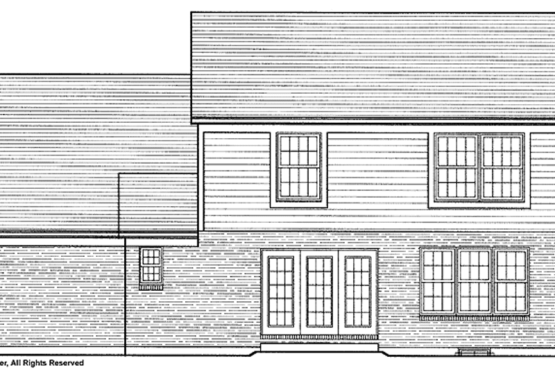 Home Plan - Exterior - Rear Elevation for Country House Plan #46-693 - 3 bed, 2.5 bath
