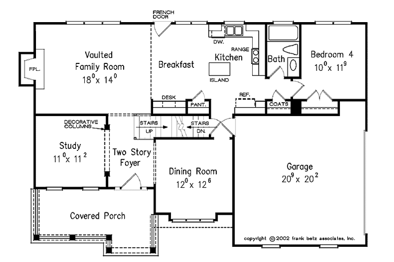Dream House Plan - Floor Plan - Main Floor for Classical House Plan #927-655 - 4 bed, 3 bath