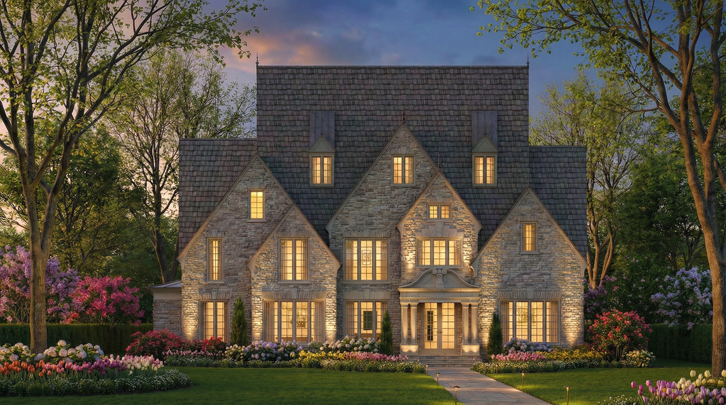 Exterior - Front Elevation 2 for Colonial House Plan #119-156 - 4 bed, 3.5 bath