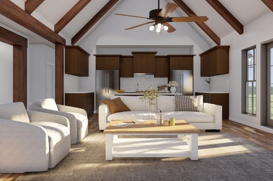 Interior - Family Room for European House Plan #923-14 - 3 bed, 2.5 bath