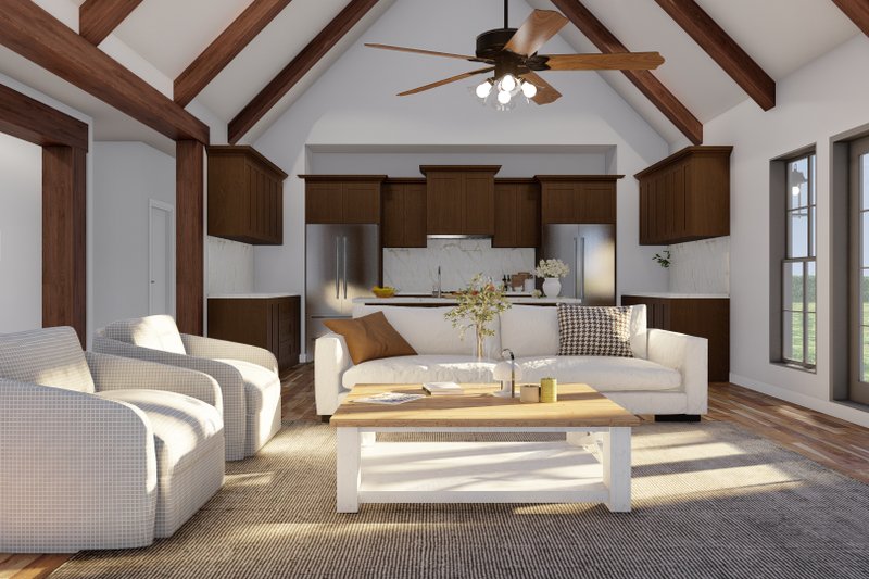 Architectural House Design - Interior - Family Room for European House Plan #923-14 - 3 bed, 2.5 bath