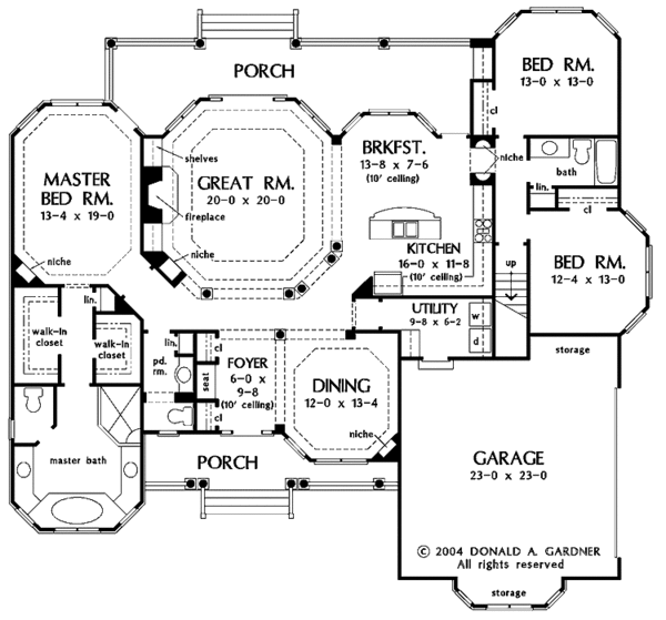 Country Floor Plan - Main Floor Plan #929-756