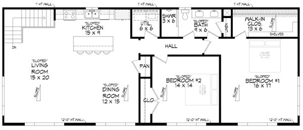 Country Floor Plan - Upper Floor Plan #932-977