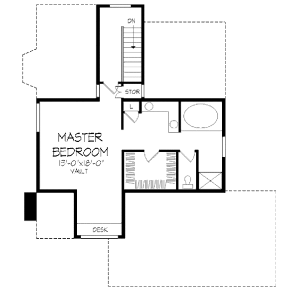 Craftsman Floor Plan - Upper Floor Plan #320-421