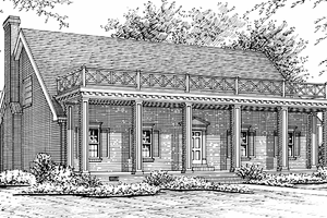 Architectural House Design - Colonial Exterior - Front Elevation Plan #45-547