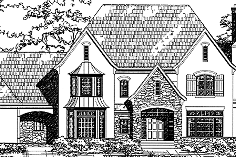 Architectural House Design - European Exterior - Front Elevation Plan #953-129