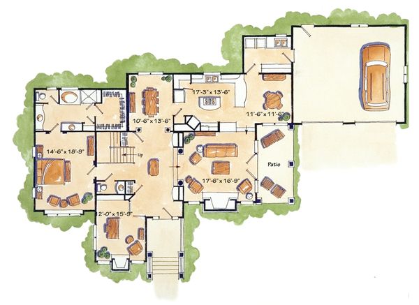 House Blueprint - Craftsman Floor Plan - Main Floor Plan #942-12