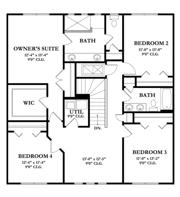 Dream House Plan - Mediterranean Floor Plan - Upper Floor Plan #1058-64