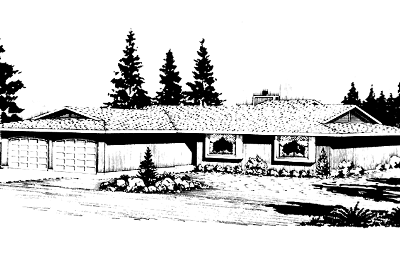Home Plan - Prairie Exterior - Front Elevation Plan #320-1348