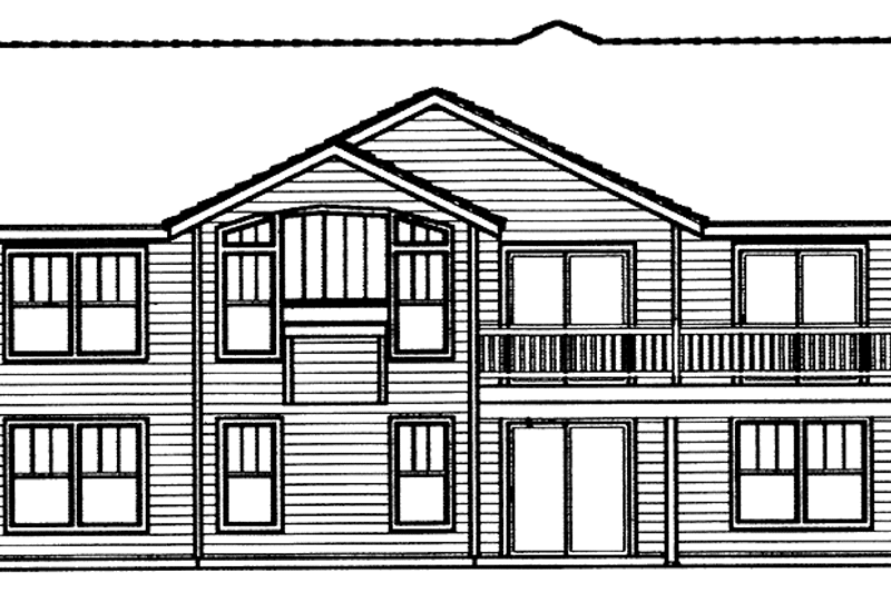 Home Plan - Exterior - Rear Elevation for Craftsman House Plan #1037-42 - 4 bed, 3 bath