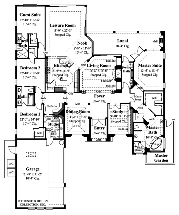 House Plan Design - Mediterranean Floor Plan - Main Floor Plan #930-322