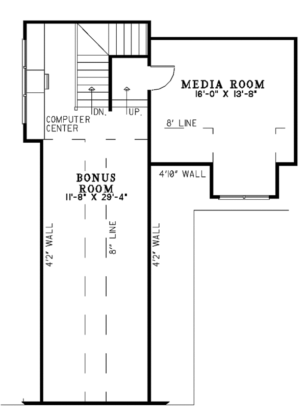 House Blueprint - Traditional Floor Plan - Upper Floor Plan #17-3316