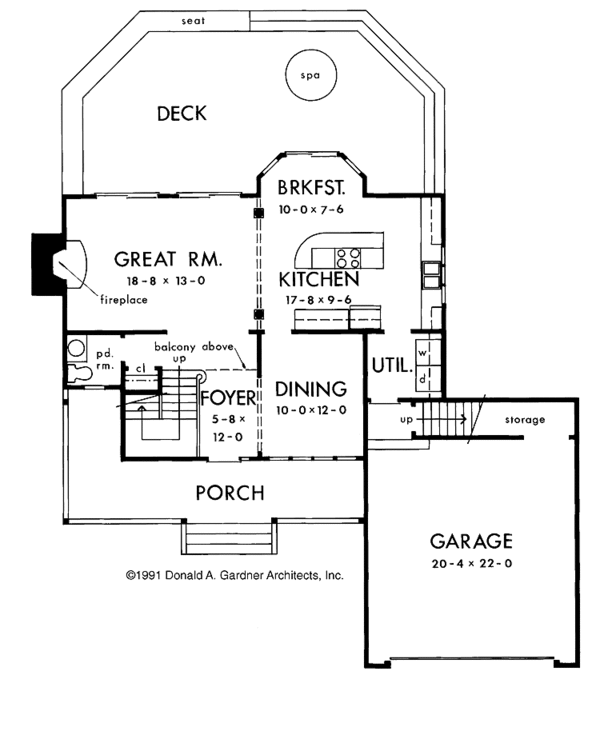 Dream House Plan - Country Floor Plan - Main Floor Plan #929-95