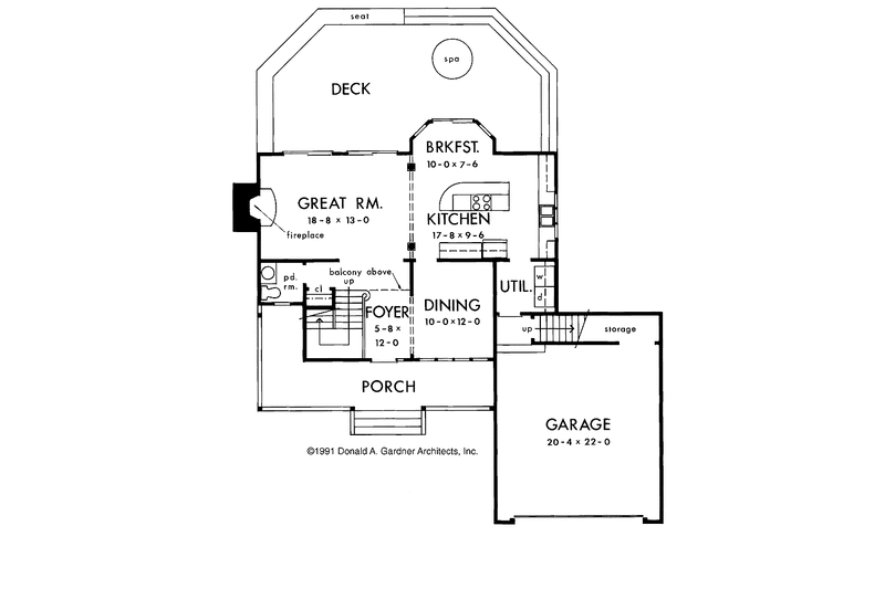 Home Plan - Floor Plan - Main Floor for Country House Plan #929-95 - 3 bed, 2.5 bath
