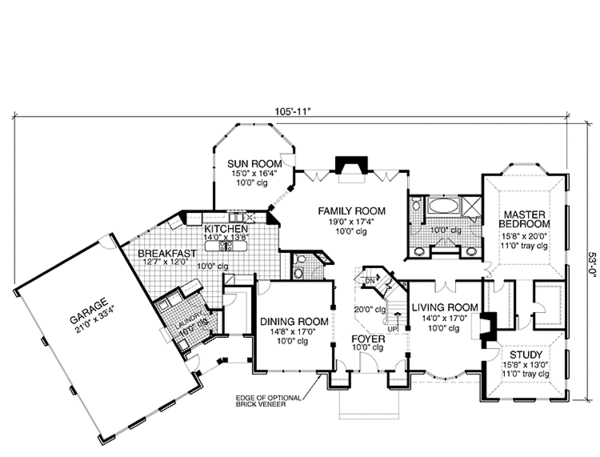 House Plan Design - European Floor Plan - Main Floor Plan #953-78