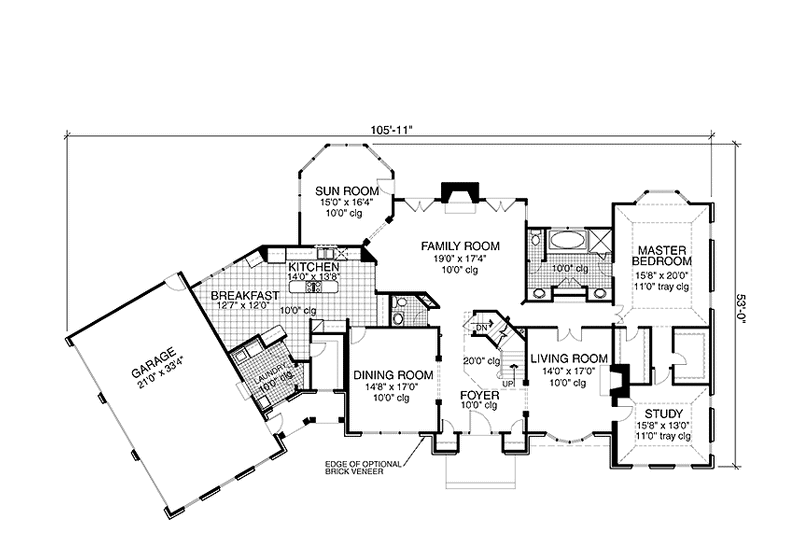 Architectural House Design - Floor Plan - Main Floor for European House Plan #953-78 - 5 bed, 3.5 bath