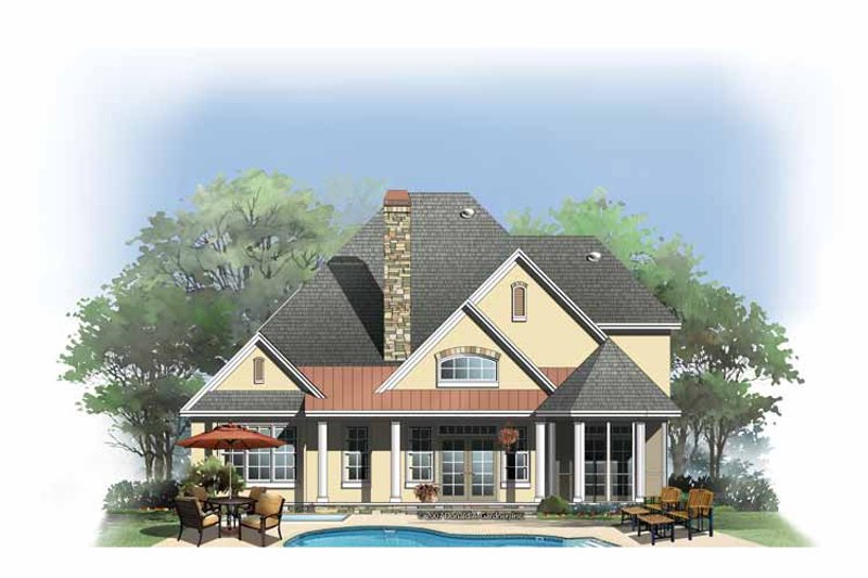 Home Plan - Exterior - Rear Elevation 1 for Cottage House Plan #929-843 - 3 bed, 2.5 bath