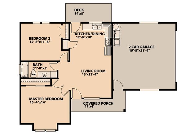 Ranch Floor Plan - Main Floor Plan #515-13