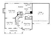 Colonial Style House Plan - 4 Beds 2.5 Baths 1954 Sq/Ft Plan #927-727 Floor 