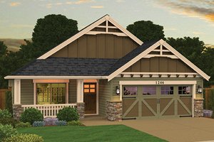 Exterior - Front Elevation 4 for Craftsman House Plan #943-47 - 3 bed, 2 bath
