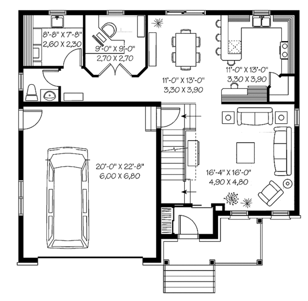 European Floor Plan - Main Floor Plan #23-2370