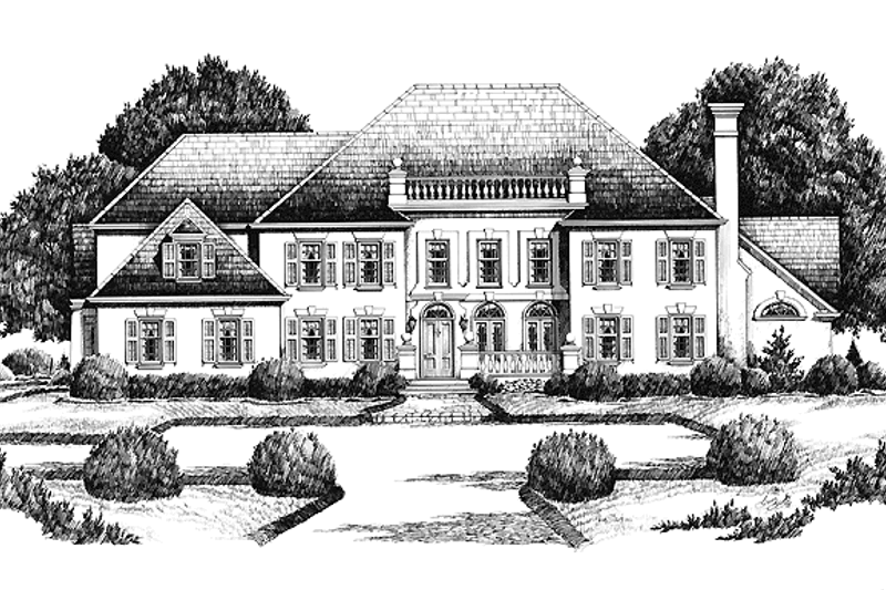 House Blueprint - Classical Exterior - Front Elevation Plan #429-142