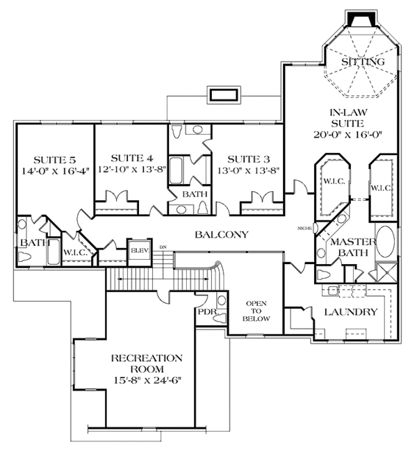 Dream House Plan - Colonial Floor Plan - Upper Floor Plan #453-246