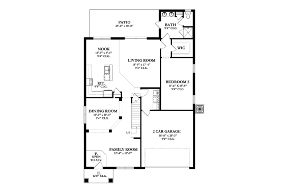 Floor Plan - Main Floor for Mediterranean House Plan #1058-65 - 5 bed, 3 bath